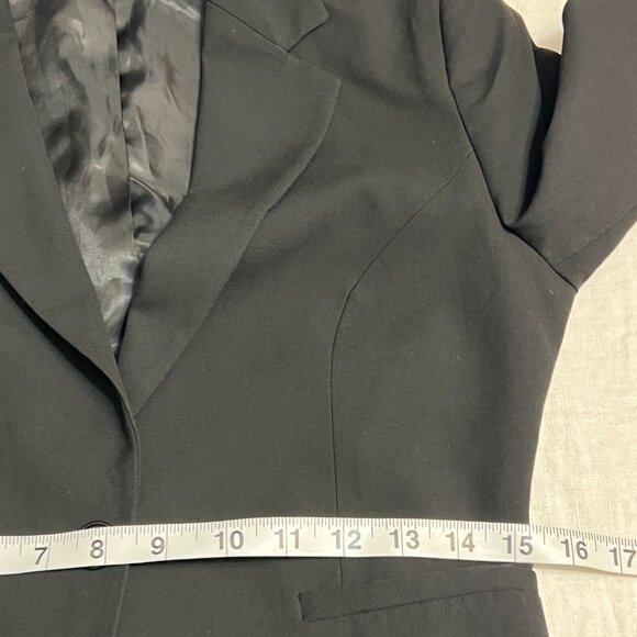 NWOT Van Heusen Women's Blazer Black Jacket Size M One Button Work Career Lined - Picture 8 of 11